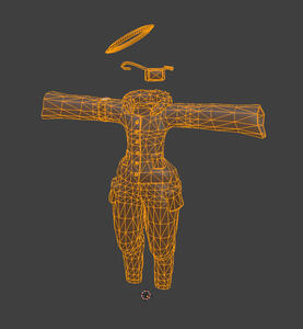 VRChat avatar clothing 1 wireframe